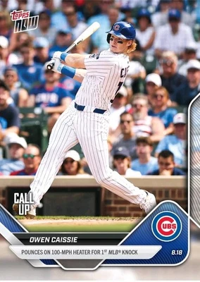 2025 Topps Now 574 Owen Caissie Call Up - Image 1 of 3