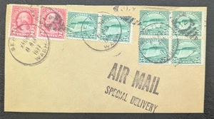 1937 Special delivery cover fragment with $1.57 stamps on piece, Washington DC - Picture 1 of 4