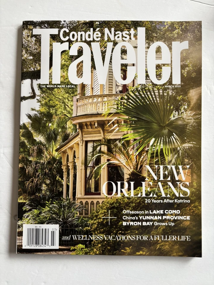 Condé Nast Traveler Magazine March 2025 New Orleans NOLA Lake Como Byron Bay - Image 1 of 1