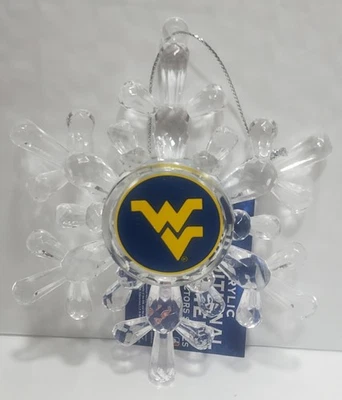 West Virginia Mountaineers Snowflake Ornament - NCAA - Image 1 of 2