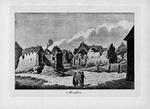 Leipzig-Möckern +Historischer Druck+ Völkerschlacht 1813 +Hungerturm,Slevogtstr. - Bild 1 von 2