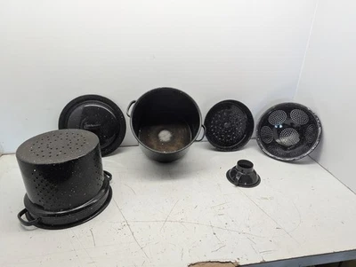 VINTAGE Granite Ware CANNING POT (Speckled Black) - Image 1 of 4