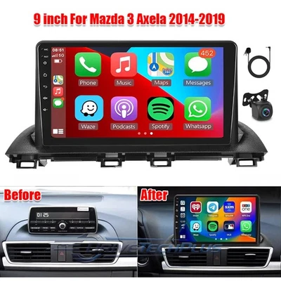 9" Pantalla Para Mazda 3 2014-2019 Carplay Android Radio Estéreo de Coche GPS BT Foto 1 de 4