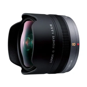Lente ojo de pez de enfoque único Panasonic para Micro Cuatro Tercios Lumix G ojo de pez 8 mm/F3 - Imagen 1 de 7