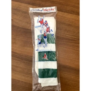 Vintage Tennis Socken Tube Hornbrook "Pro Striped" lang Retro 70er Gr. 9-15 Neu mit Etikett - Bild 1 von 6