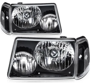 Headlights Assembly Pair For Ford Ranger 2001-2011 Clear Lens Replacement - Picture 1 of 8