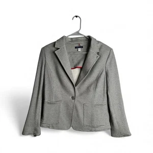 Tommy Hilfiger Damen Gr.14 Blazer Gestreift Navy Weiß Maritim Coastal 6441 - Bild 1 von 9
