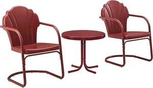 Crosley Furniture Tulip 3-Piece Outdoor Chair and Side Table Set - Picture 1 of 9