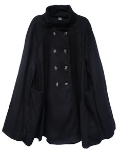 Tolles kaschierendes Cape Poncho Gr. 3XL Fleece schwarz Neu - Bild 1 von 2