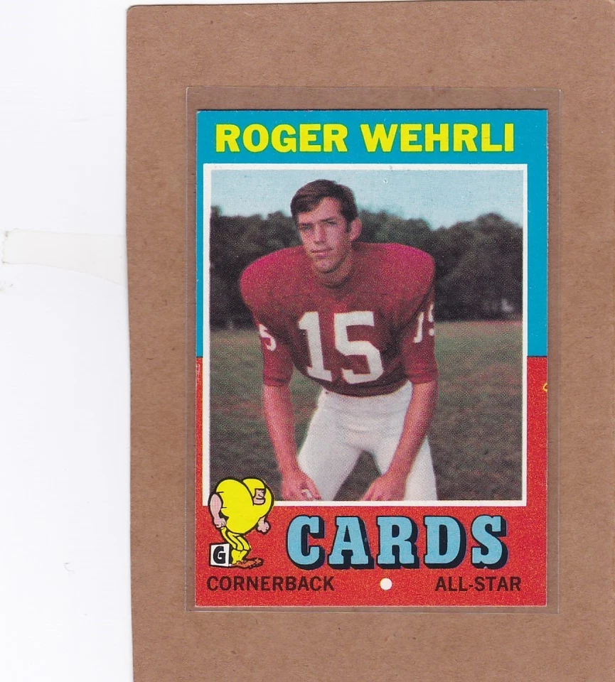 1971 TOPPS FOOTBALL ROGER WEHRLI ROOKIE #188 CARDINALS EX/EXMT *A41199 - Image 1 of 1