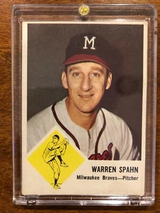 1963 Fleer Warren Spahn #45! Milwaukee Braves! HOF! - Picture 1 of 2