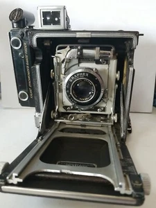 Vintage 1940s Graflex Crown Graphic Camera w/ Kalart Range Finder & optar lens - Picture 1 of 12