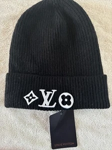 authentic Louis Vuitton Women flight mode Beanie LV Headline ladies Black - Picture 1 of 5