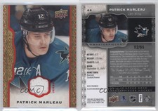 2014-15 Upper Deck Masterpieces Red Framed Memorabilia /85 Patrick Marleau #66