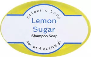 Lemon Sugar Shampoo Soap Bar By Eclectic Lady, 4 oz Bar - Picture 1 of 5