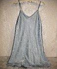 JESSICA Lt Blue Floral Nightgown Strappy Top Size S M Reg Knee Length Box18