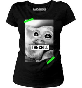 Star Wars - The Mandalorian Baby Yoda camiseta de mujer (S-XL) negra - Imagen 1 de 1