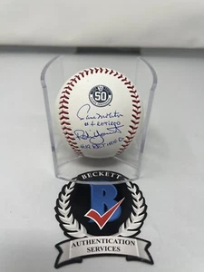 Robin Yount Paul Molitor Signed Brewers 50th Anniversary Baseball Beckett COA 3 - Picture 1 of 6