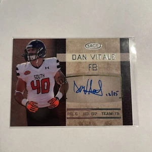 2016 SAGE Auto Silver Level /25 Dan Vitale #SA47 Rookie Auto RC - Picture 1 of 1
