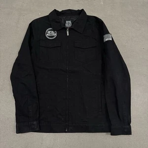 METAL MULISHA Canvas Jacket Graphic Print y2k Hardcore Size Large - Picture 1 of 8