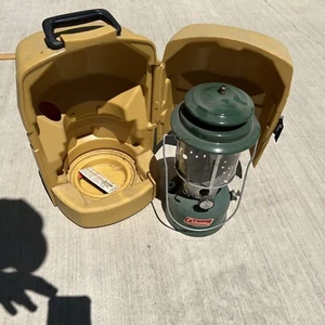 Vintage Coleman Lantern 1970 Model 228F Yellow Clamshell Case Accessories Set - Picture 1 of 4