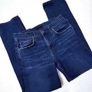 Joes Jeans Uomo 32X31 Classico Larry Gamba Dritta Elasticizzato Lavaggio Scuro Baffi Usato in Ottime Condizioni - Foto 1 di 11