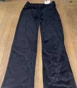 Nuevo con etiquetas 2000 BCBG Maxazria Velour Chándal Pantalones Acampanados-Y2K De Colección - Imagen 1 de 5
