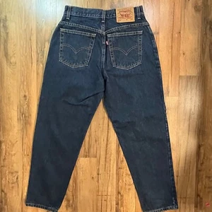 Y2K Vintage Levis 550 Jeans Sz 12 Pet. M Relaxed Fit Tapered Leg Mexico Made New - Bild 1 von 10