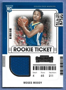 2021-22 Panini Contenders Rookie Ticket #MMO Moses Moody Jersey RC (Warriors) - Picture 1 of 2