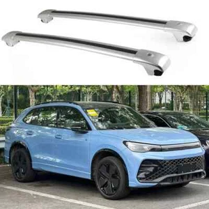 2PCS Cross Bars Fits For VW Tiguan R-Line 2025 Roof Rails Lockable Adjustable - Picture 1 of 11
