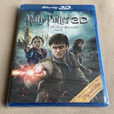 Harry Potter and the Deathly Hallows Part 2 (3D Blu-ray, Digital NEW) Yr 7 Final - Image 1 of 4