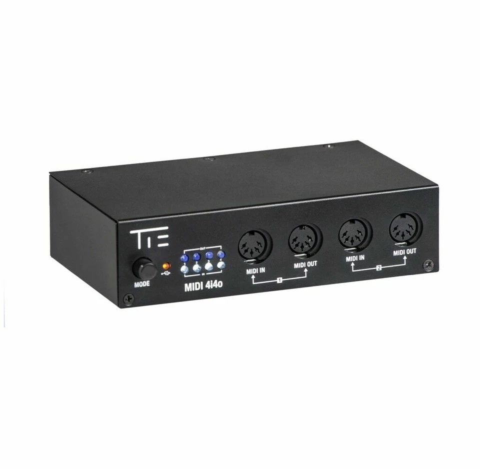 TIE 4I4O Midi Interface mit Midi-Merge - Schwarz