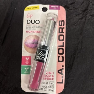 LA Colors Lipgloss & Lippenstift Duo Hochglanz CBLG149 Vibe kostenloser Versand - Bild 1 von 4