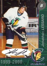 1999-00 Shawinigan Cataractes Autographed #1 Jonathan Lessard
