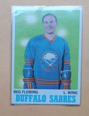 1970 71 Topps Hockey Card #128 REG FLEMING Buffalo Sabres  Item 2    NRMT - Image 1 of 3