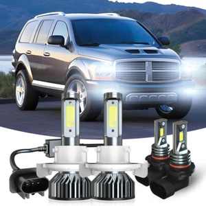 4x faros LED faros antiniebla luces altas bajas para Dodge Durango 2004 2005 2006 - Imagen 1 de 12