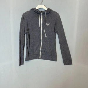 Everlast Sweatshirt Womens Medium Blue Gray Hoodie Sweater Full Zip Pockets - Picture 1 of 15