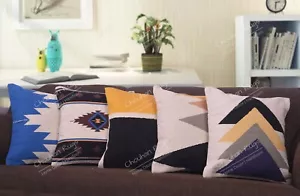 5 Set Handmade Cotton Cut Shuttle Pillow Case 18"x18" Bedroom Décor Pillow Cover - Picture 1 of 7