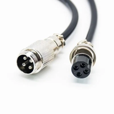 GX16 4-Pin Aviation Connector Cable 1M – Male to Female Circular Metal Plug Adap - Image 1 of 4