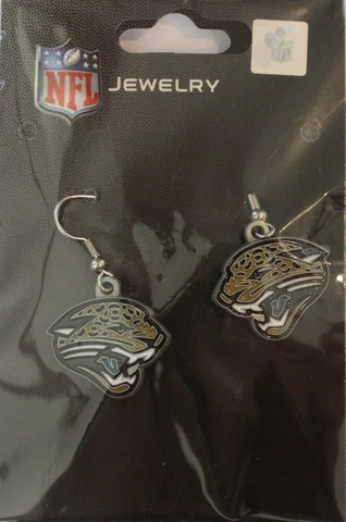 Jacksonville Jaguars Dangle Earrings Licensed NFL Sunday Football Game Jewelry Cover