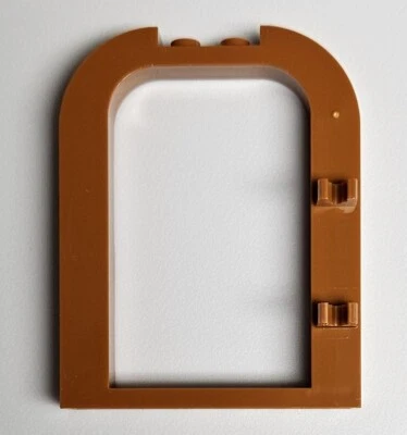 Lego 1 Parte, Marco de Puerta 1 x 6 x 6 Tapa Curvada con 1 x 2 Recortes Naranja Oscuro 5258 Foto 1 de 4