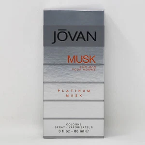 JOVAN Musk for Men PLATINUM MUSK 3 oz 88 ml Cologne Spray for Him NEW IN BOX - Picture 1 of 1
