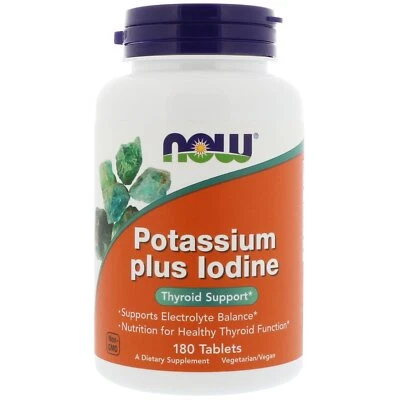 Now Foods, (2 Pack) Potassium Plus Iodine, 180 Tablets - Image 1 of 3