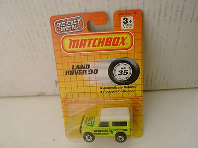 1990 MATCHBOX SUPERFAST #35 MB35 LAND ROVER NINETY 90 PARK RANGER NEW ON CARD - Image 1 of 2