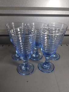 Juego de 5 vasos de agua de té helado azul escarcha invierno Pfaltzgraff - Imagen 1 de 3