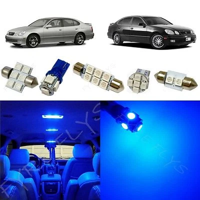 12x Kit paquete interior luces LED azules 1998-2005 Lexus GS300 GS400 GS430 LG1B Foto 1 de 4