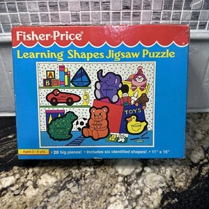Vintage Fisher-Price LEARNING SHAPES Jigsaw PUZZLE Little People Age 3-6 - Picture 1 of 10
