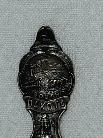 Sterling Silver South Dakota 6" Collector FORK Vintage Cover