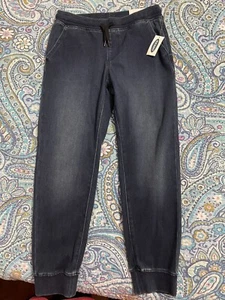 Boys 8 Old Navy Original Jogger Denim Blue Jeans Adjustable Waist Stretch Cotton - Picture 1 of 1