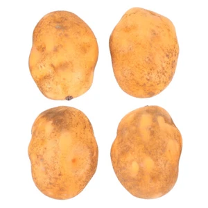 4pcs Artificial Potatoes Fake Potatoes Realistic Lifelike Vegetable Kitchen - Picture 1 of 12